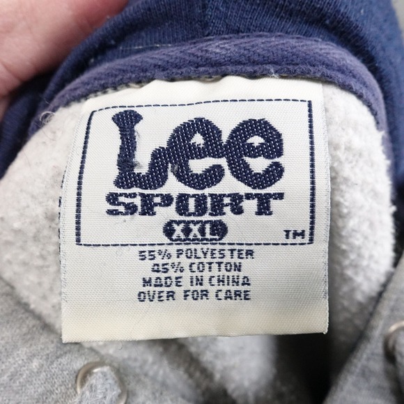 VINTAGE ST LOUIS RAMS LOGO GREY PULLOVER HOODIE MENS SIZE XXL 2XL LEE SPORT - Picture 8 of 8